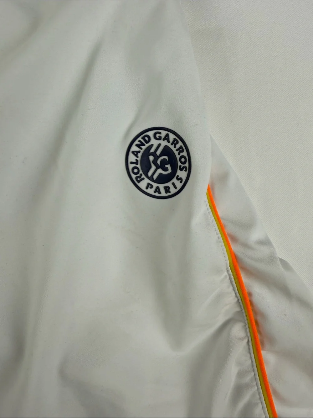 Adidas Men’s Roland Garros White Tennis Shorts with Orange Trim -Climate short M